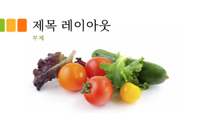 음식 및 영양|신선한 채소 프레젠테이션(와이드스크린)